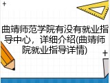 曲靖师范学院有没有就业指导中心，详细介绍(曲靖师院就业指导详情)