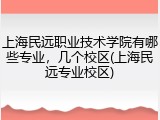 上海民远职业技术学院有哪些专业，几个校区(上海民远专业校区)