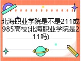 北海职业学院是不是211或985高校(北海职业学院是211吗)