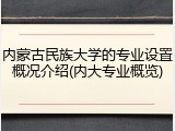 内蒙古民族大学的专业设置概况介绍(内大专业概览)