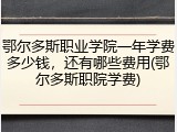 鄂尔多斯职业学院一年学费多少钱，还有哪些费用(鄂尔多斯职院学费)