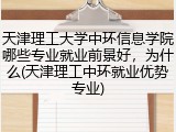 天津理工大学中环信息学院哪些专业就业前景好,为什么(天津理工中环就业优势专业)