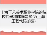 上海工艺美术职业学院的院校代码和邮编是多少(上海工艺代码邮编)
