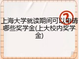上海大学就读期间可以申请哪些奖学金(上大校内奖学金)