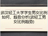 武汉轻工大学学生男女比例如何，趋势分析(武轻工男女比例趋势)