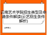 云南艺术学院招生类型及申请条件解读(云艺招生条件解析)