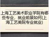 上海工艺美术职业学院有哪些专业，就业前景如何(上海工艺美院专业就业)