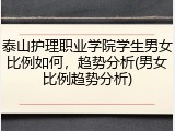 泰山护理职业学院学生男女比例如何，趋势分析(男女比例趋势分析)