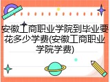 安徽工商职业学院到毕业要花多少学费(安徽工商职业学院学费)