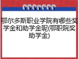 鄂尔多斯职业学院有哪些奖学金和助学金呢(鄂职院奖助学金)