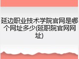 延边职业技术学院官网是哪个网址多少(延职院官网网址)