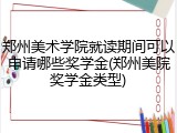 郑州美术学院就读期间可以申请哪些奖学金(郑州美院奖学金类型)