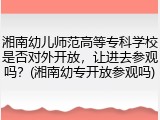 湘南幼儿师范高等专科学校是否对外开放，让进去参观吗？(湘南幼专开放参观吗)