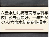 六盘水幼儿师范高等专科学校什么专业最好，一年招多少人(六盘水幼专专业招生)