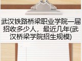 武汉铁路桥梁职业学院一届招收多少人,最近几年(武汉桥梁学院招生规模)