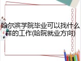 哈尔滨学院毕业可以找什么样的工作(哈院就业方向)