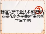 新疆兴新职业技术学院到毕业要花多少学费(新疆兴新学院学费)