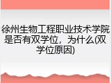 徐州生物工程职业技术学院是否有双学位，为什么(双学位原因)