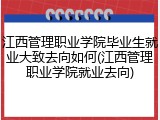 江西管理职业学院毕业生就业大致去向如何(江西管理职业学院就业去向)