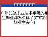 广州民航职业技术学院的学生毕业都怎么样了(广航院毕业生去向)