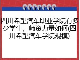 四川希望汽车职业学院有多少学生，师资力量如何(四川希望汽车学院规模)