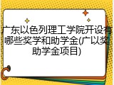 广东以色列理工学院开设有哪些奖学和助学金(广以奖助学金项目)