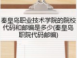 秦皇岛职业技术学院的院校代码和邮编是多少(秦皇岛职院代码邮编)