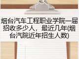 烟台汽车工程职业学院一届招收多少人，最近几年(烟台汽院近年招生人数)