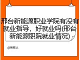 邢台新能源职业学院有没有就业指导，好就业吗(邢台新能源职院就业情况)
