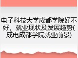 电子科技大学成都学院好不好，就业现状及发展趋势(成电成都学院就业前景)