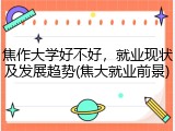 焦作大学好不好，就业现状及发展趋势(焦大就业前景)