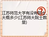 江苏师范大学有没有院士，大概多少(江苏师大院士数量)