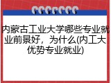内蒙古工业大学哪些专业就业前景好，为什么(内工大优势专业就业)