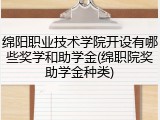 绵阳职业技术学院开设有哪些奖学和助学金(绵职院奖助学金种类)