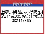 上海思博职业技术学院是不是211或985高校(上海思博非211/985)