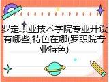 罗定职业技术学院专业开设有哪些,特色在哪(罗职院专业特色)