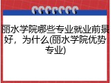 丽水学院哪些专业就业前景好，为什么(丽水学院优势专业)