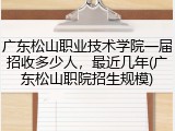 广东松山职业技术学院一届招收多少人，最近几年(广东松山职院招生规模)