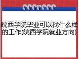 皖西学院毕业可以找什么样的工作(皖西学院就业方向)