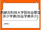 内蒙古科技大学到毕业要花多少学费(毕业学费多少)
