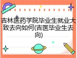 吉林医药学院毕业生就业大致去向如何(吉医毕业生去向)