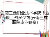 云南三鑫职业技术学院毕业一般工资多少钱(云南三鑫职院毕业薪资)