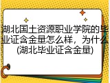 湖北国土资源职业学院的毕业证含金量怎么样，为什么(湖北毕业证含金量)
