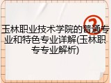 玉林职业技术学院的普通专业和特色专业详解(玉林职专专业解析)