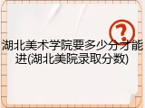 湖北美术学院要多少分才能进(湖北美院录取分数)