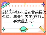 成都大学毕业后就业前景怎么样，毕业生去向(成都大学就业去向)