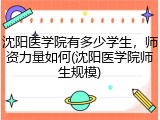 沈阳医学院有多少学生，师资力量如何(沈阳医学院师生规模)
