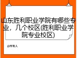 山东胜利职业学院有哪些专业，几个校区(胜利职业学院专业校区)