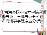 上海海事职业技术学院有哪些专业，王牌专业分析(上海海事学院专业分析)