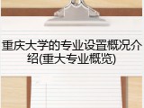 重庆大学的专业设置概况介绍(重大专业概览)